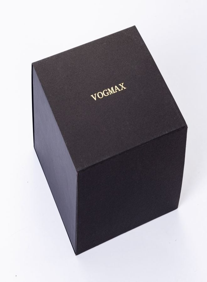 VOGMAX Luxury Men's Watch Black Dial Chronograph Design Stainless Steel Strap for Formal & Daily Wear - Image 4